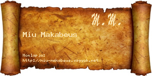 Miu Makabeus névjegykártya
